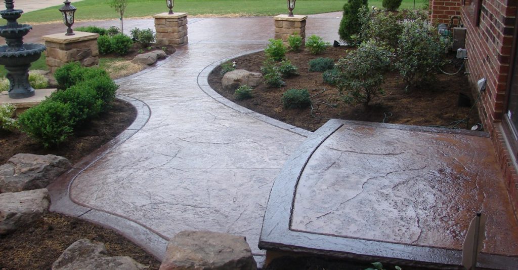For Stamped Concrete And, Cost Of Stamped Concrete Patio Per Sq Ft